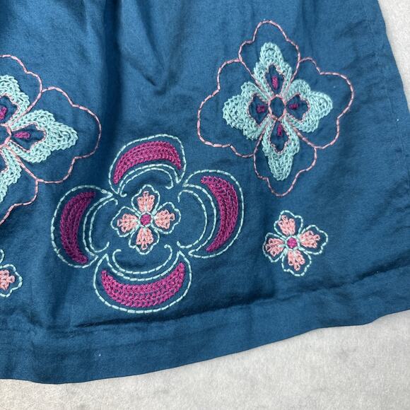 Tea‎ Collection Dress Girl 12-18 Embroidered Floral 100% Cotton Party Boho Puff - Picture 3 of 7